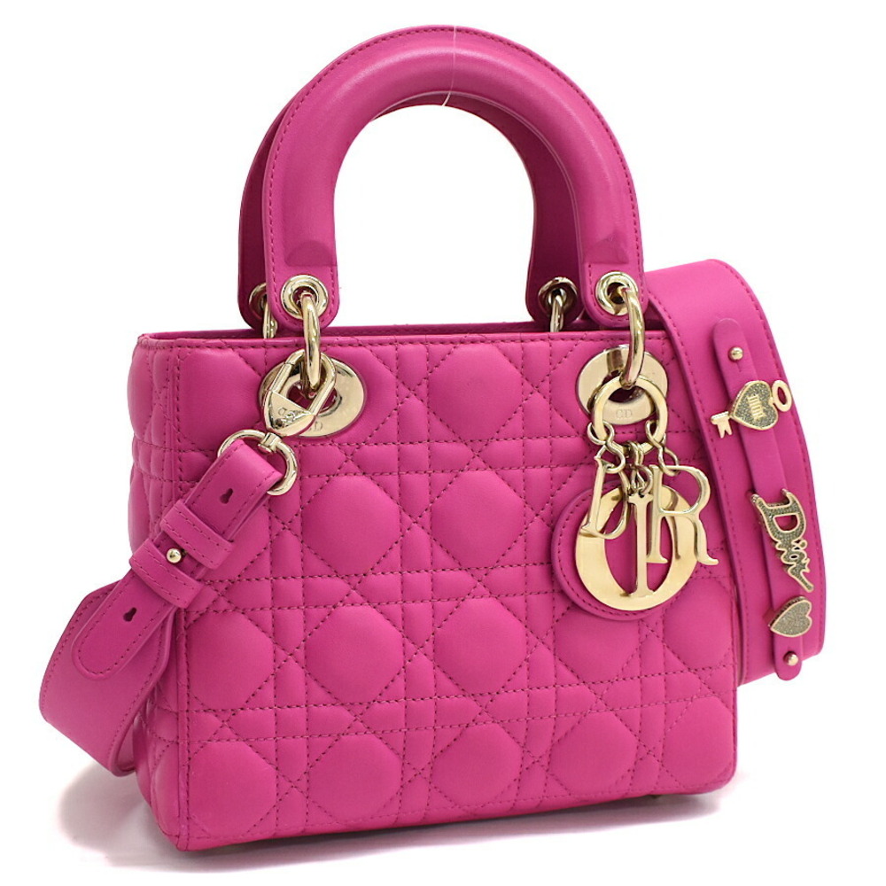 Christian Dior Lady My ABC Handbag Leather Shocking Pink